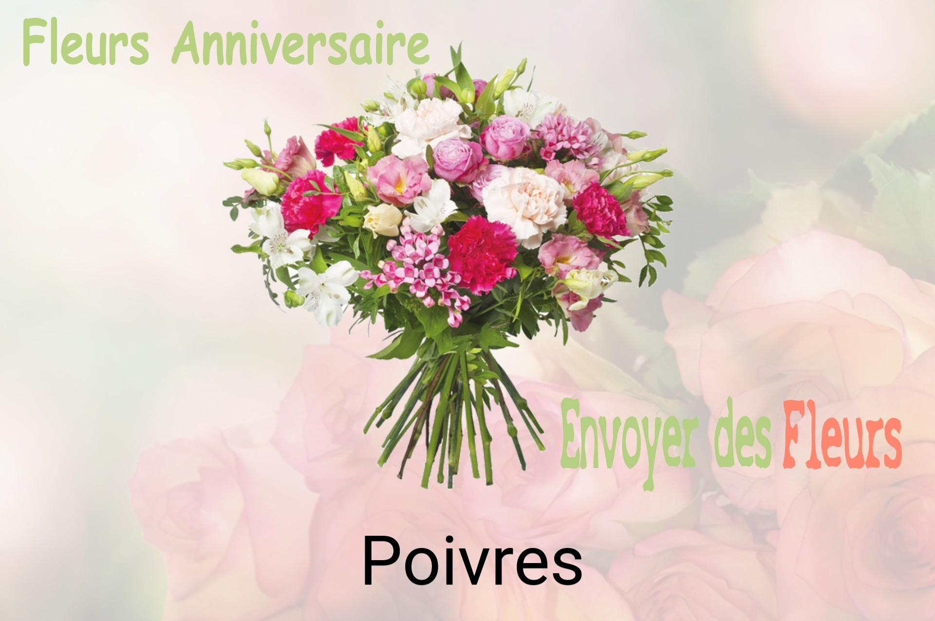 Bouquet de fleurs d’anniversaire livré à Poivres