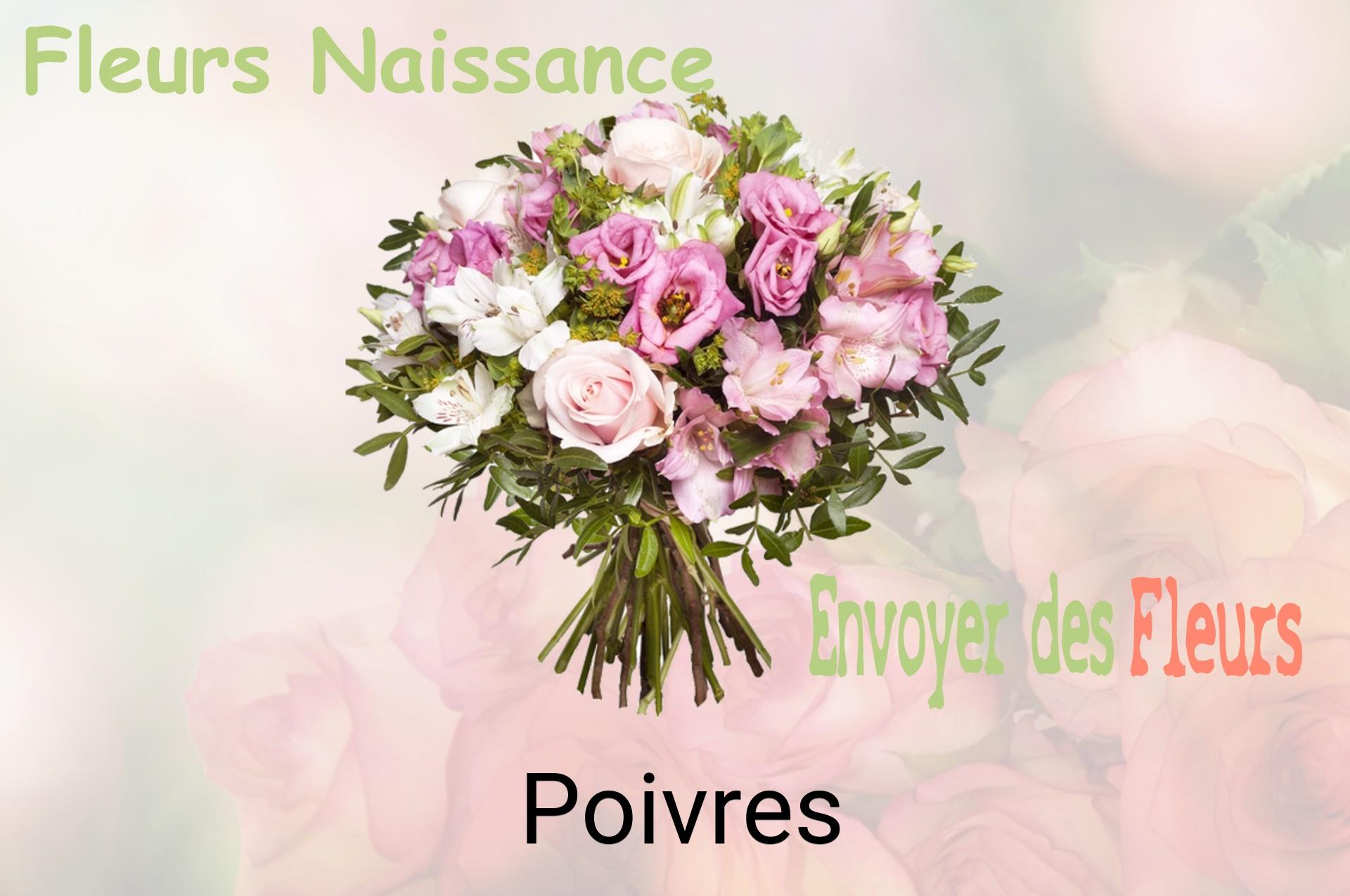 Bouquet de fleurs de naissance livré à Poivres